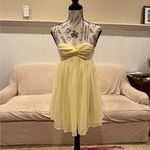 Peppermayo Light Yellow Strapless Dress
